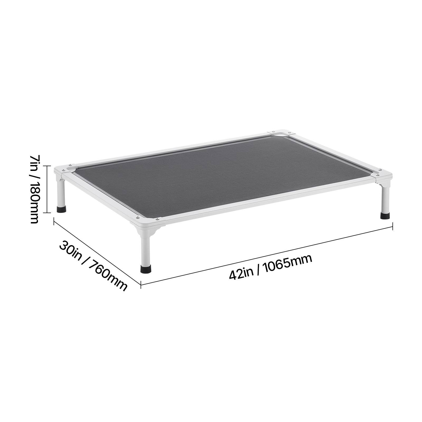 Elevated Dog Bed For Large Dogs Portable Raised Pet Cot Mesh_voghion.com